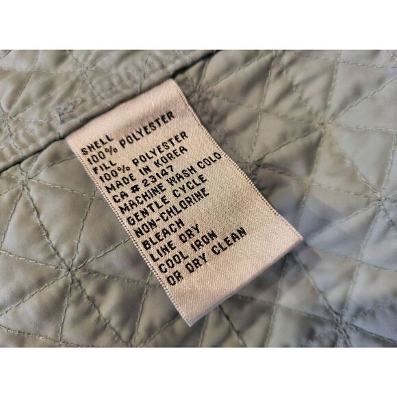 Talbots Jacket Women's 14 Large Mint Green Vintage Quilted Lightweight Winter - Picture 4 of 4